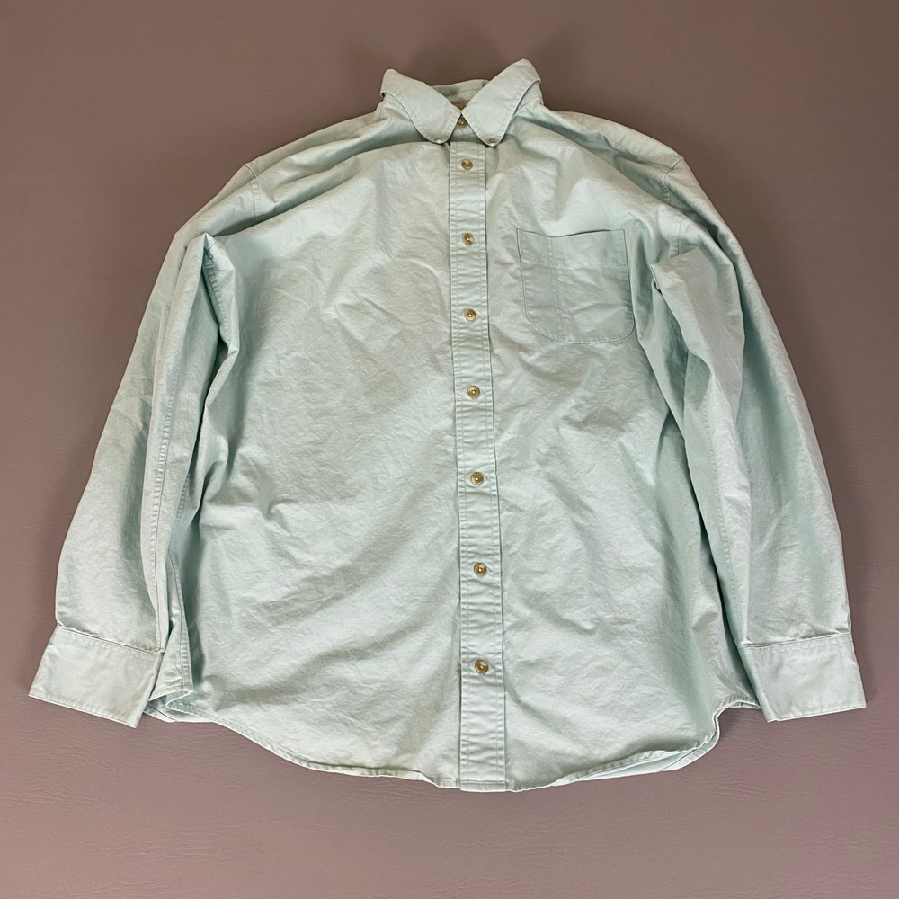 Fieldgear The Big Shirt Men's Large Light Green Long Sleeve‎ Button Down Casual